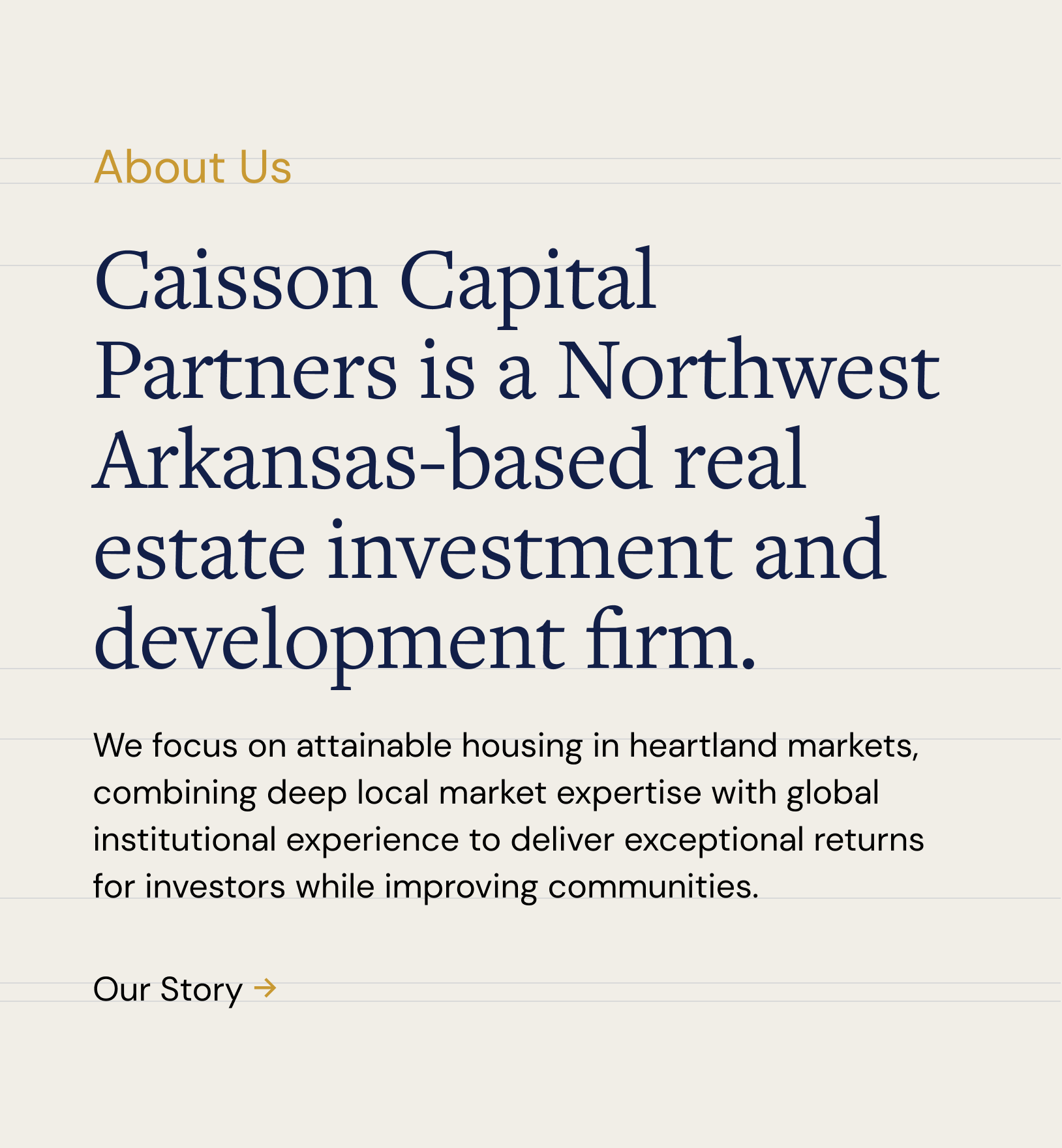 Typography for Caisson Capital