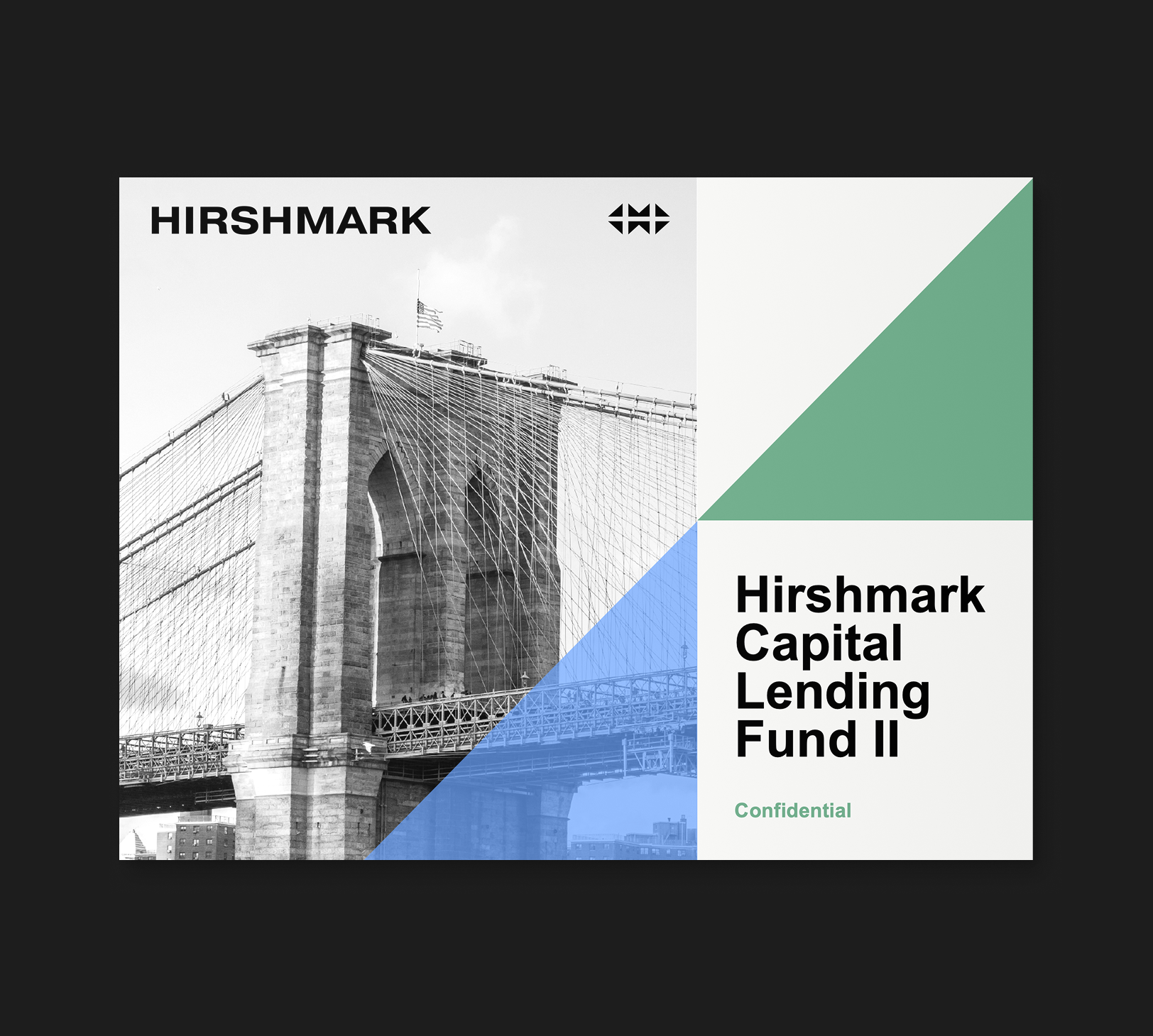 Investor presentation design for Hirshmark Capital