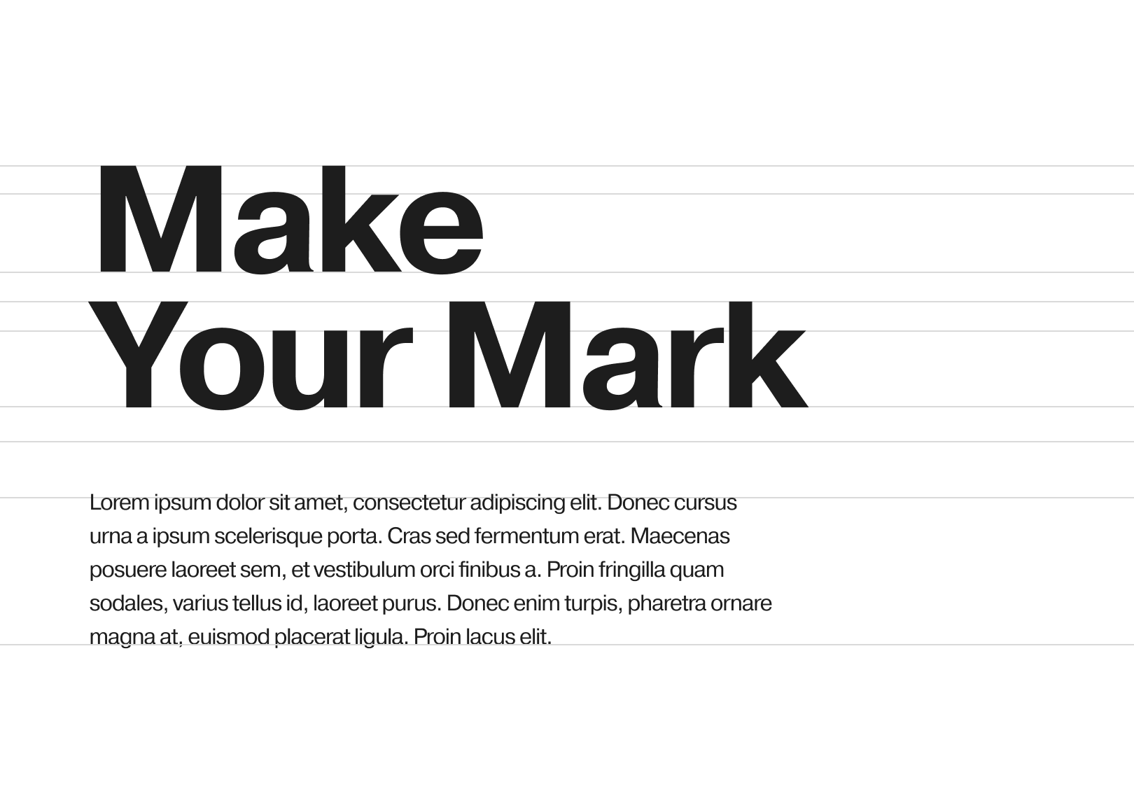 Typography for Hirshmark Capital