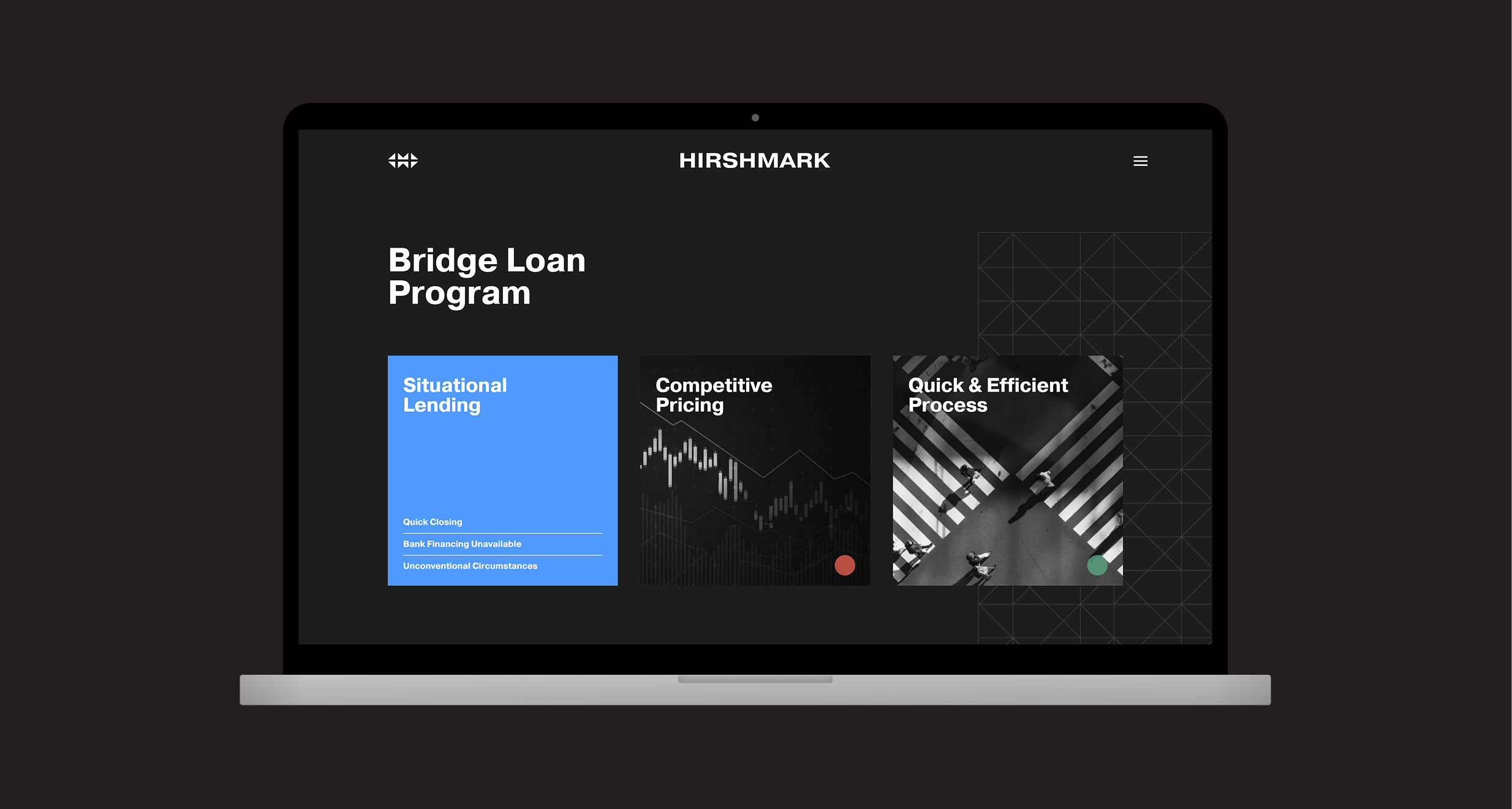 Website design for Hirshmark Capital