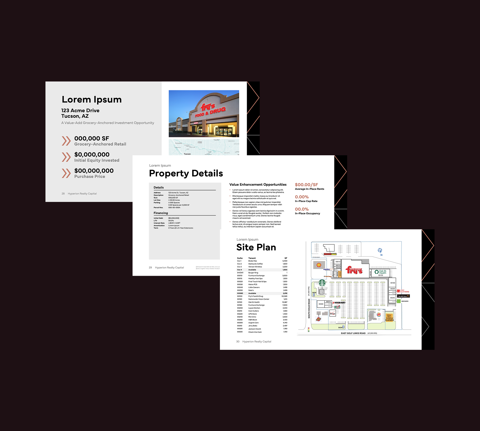 Investor presentation design for Hyperion Realty Capital
