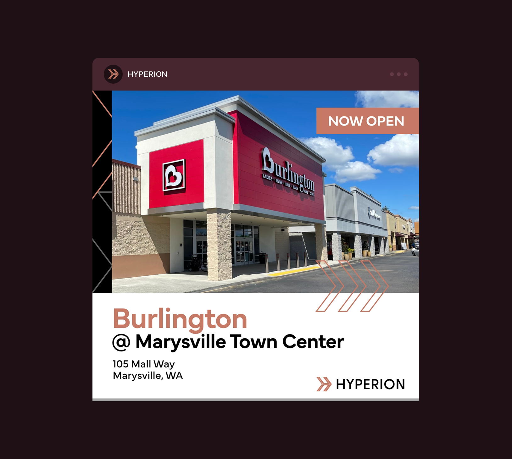 Social media post design for Hyperion Realty Capital