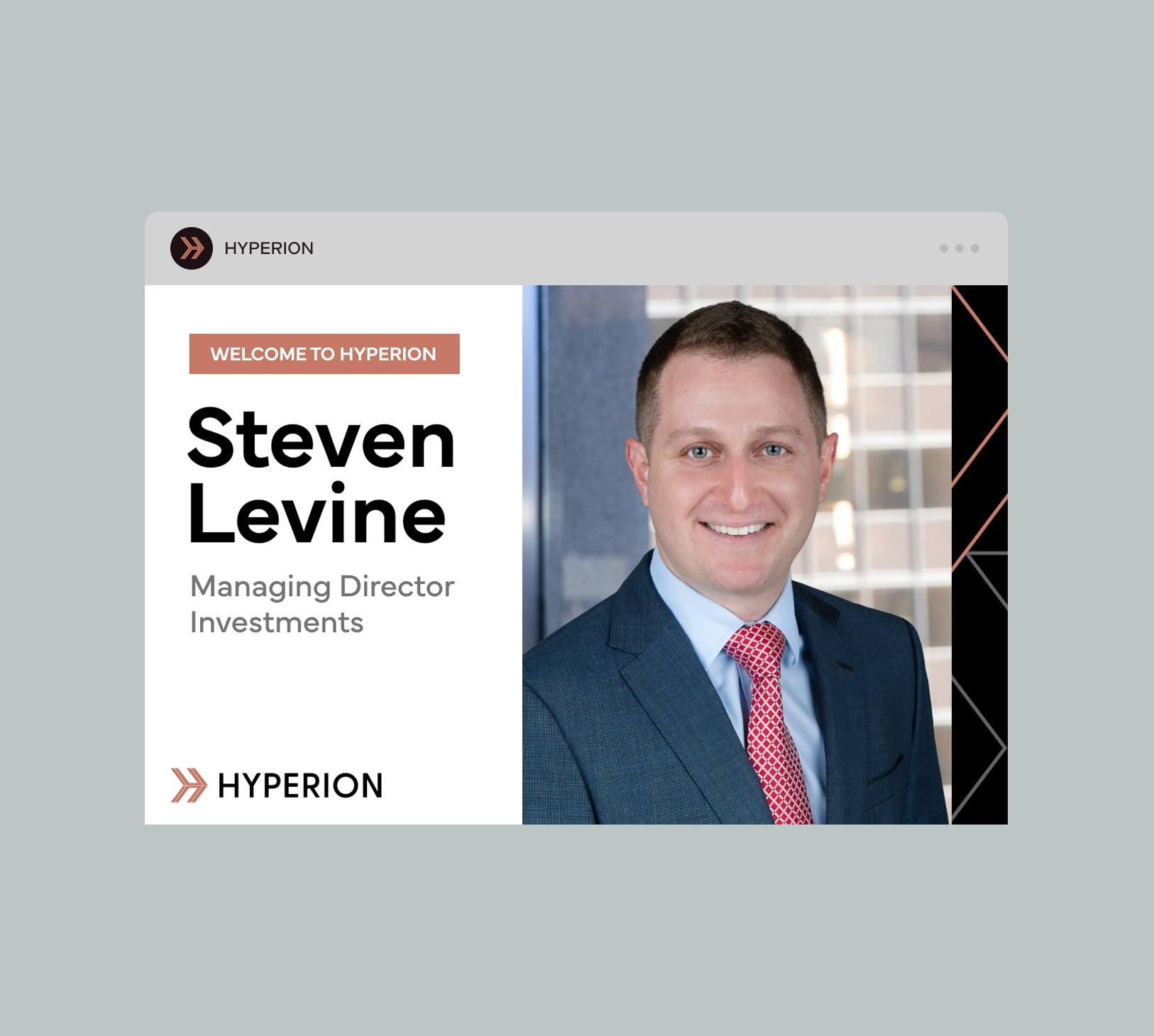 Social media post design for Hyperion Realty Capital