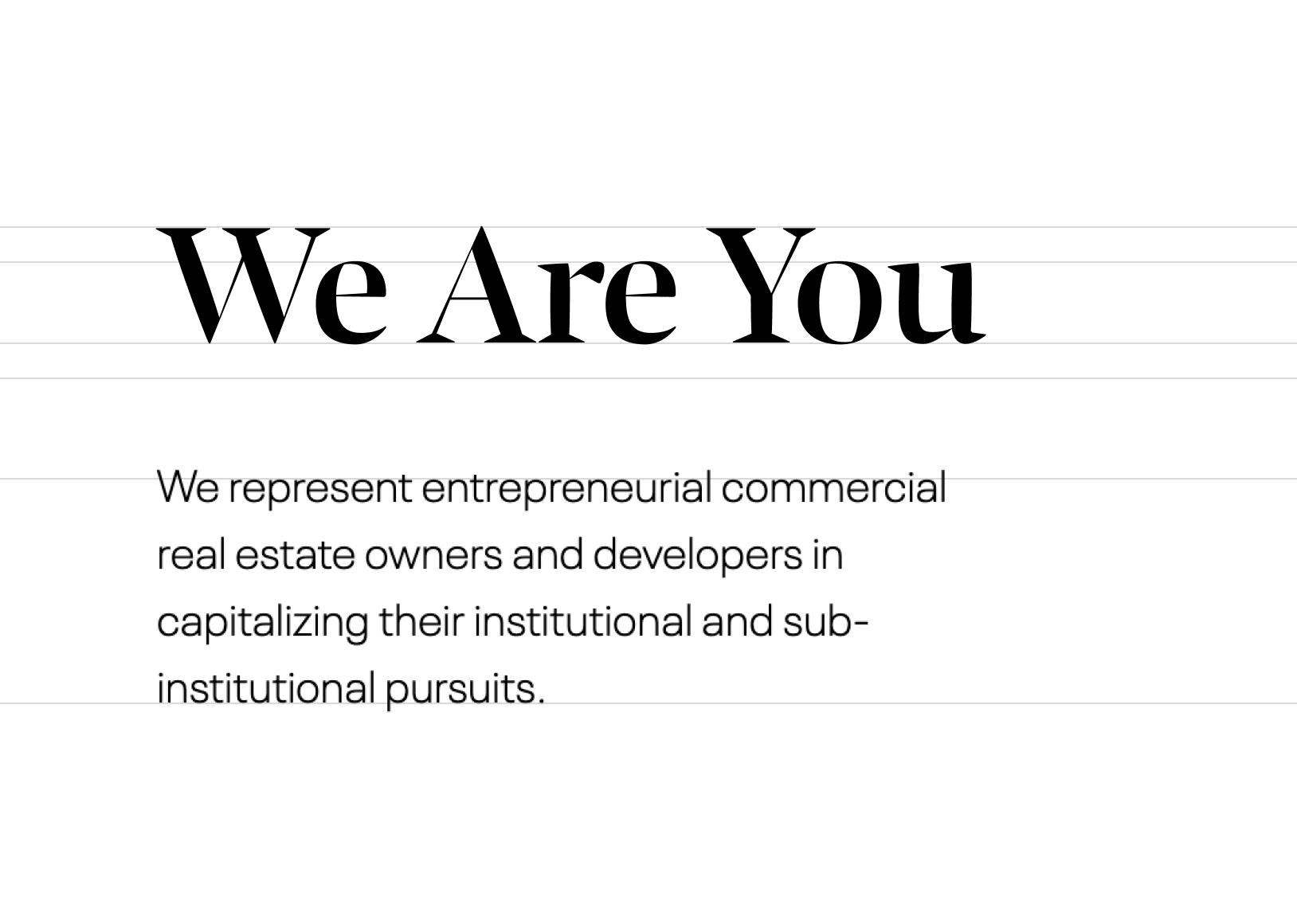 Typography for WAY Capital
