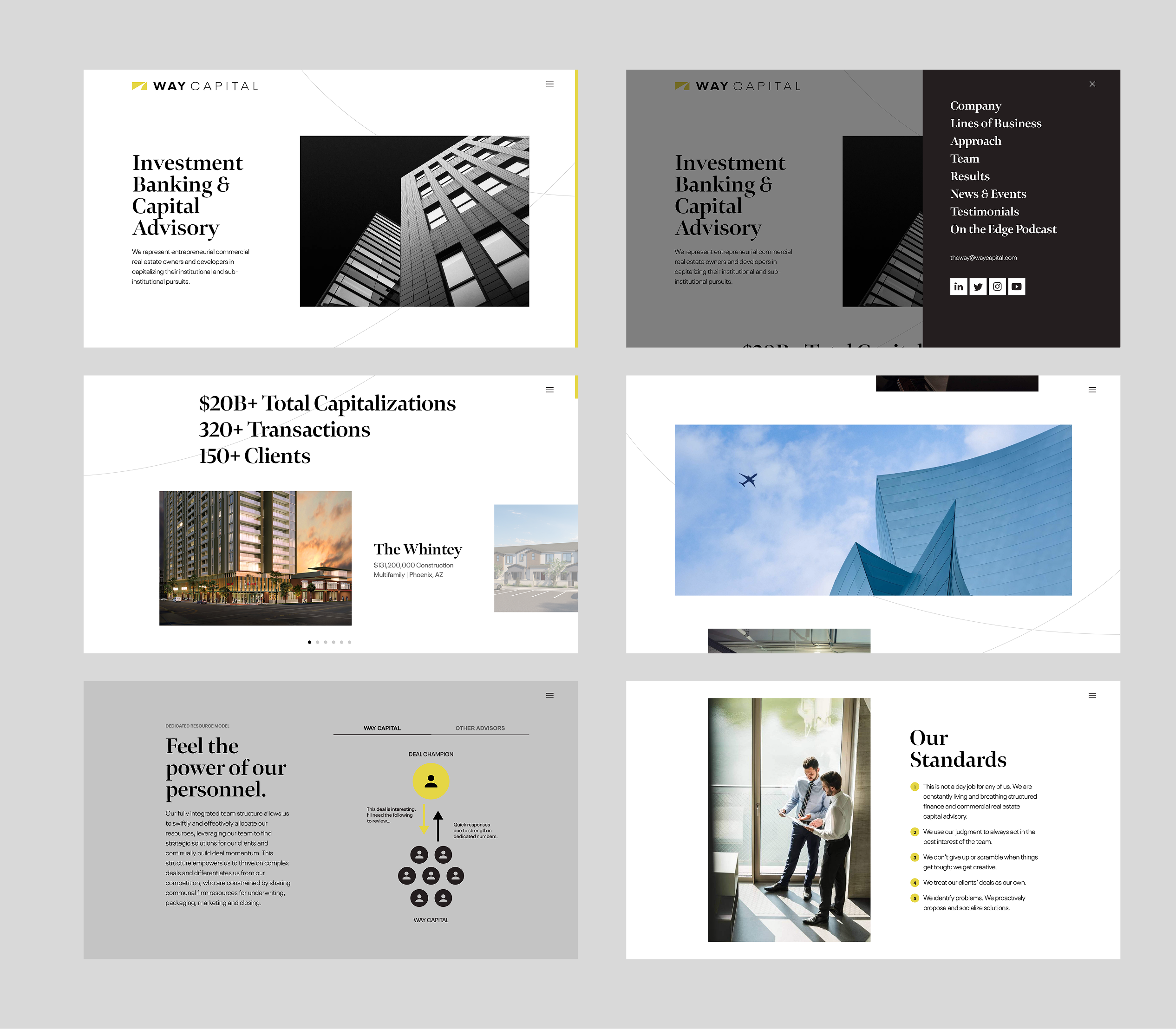 Website design for WAY Capital